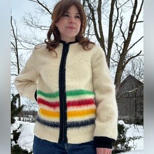 Hudson Bay Wool Four Striped Coat